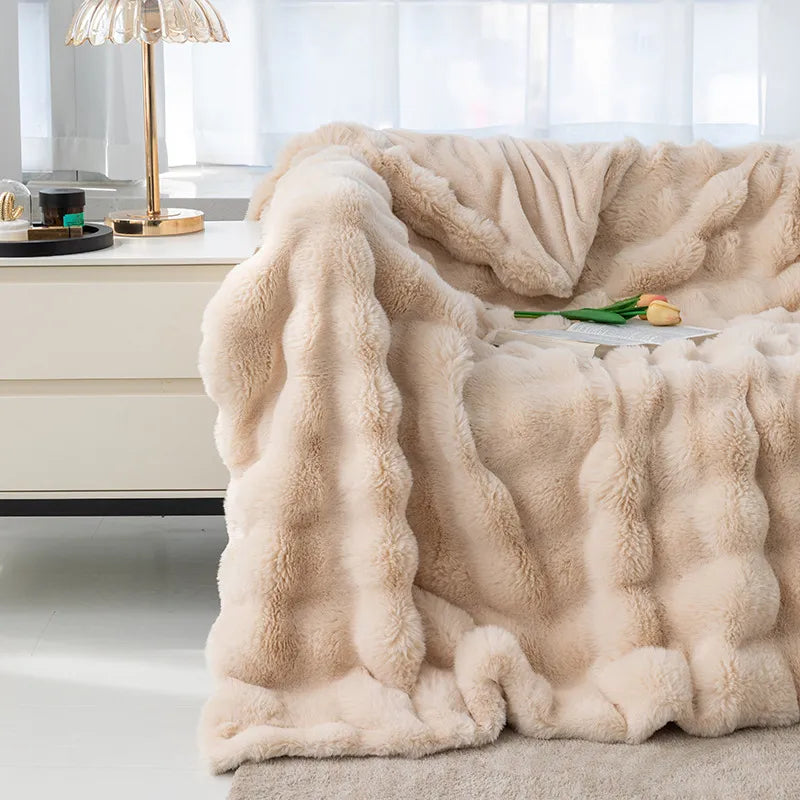 Reemox™ | Fluffy Rabbit Fur Blanket