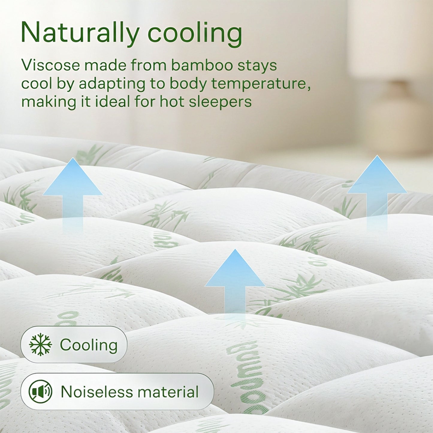 Bamboo Fiber Cooling Mattress Topper