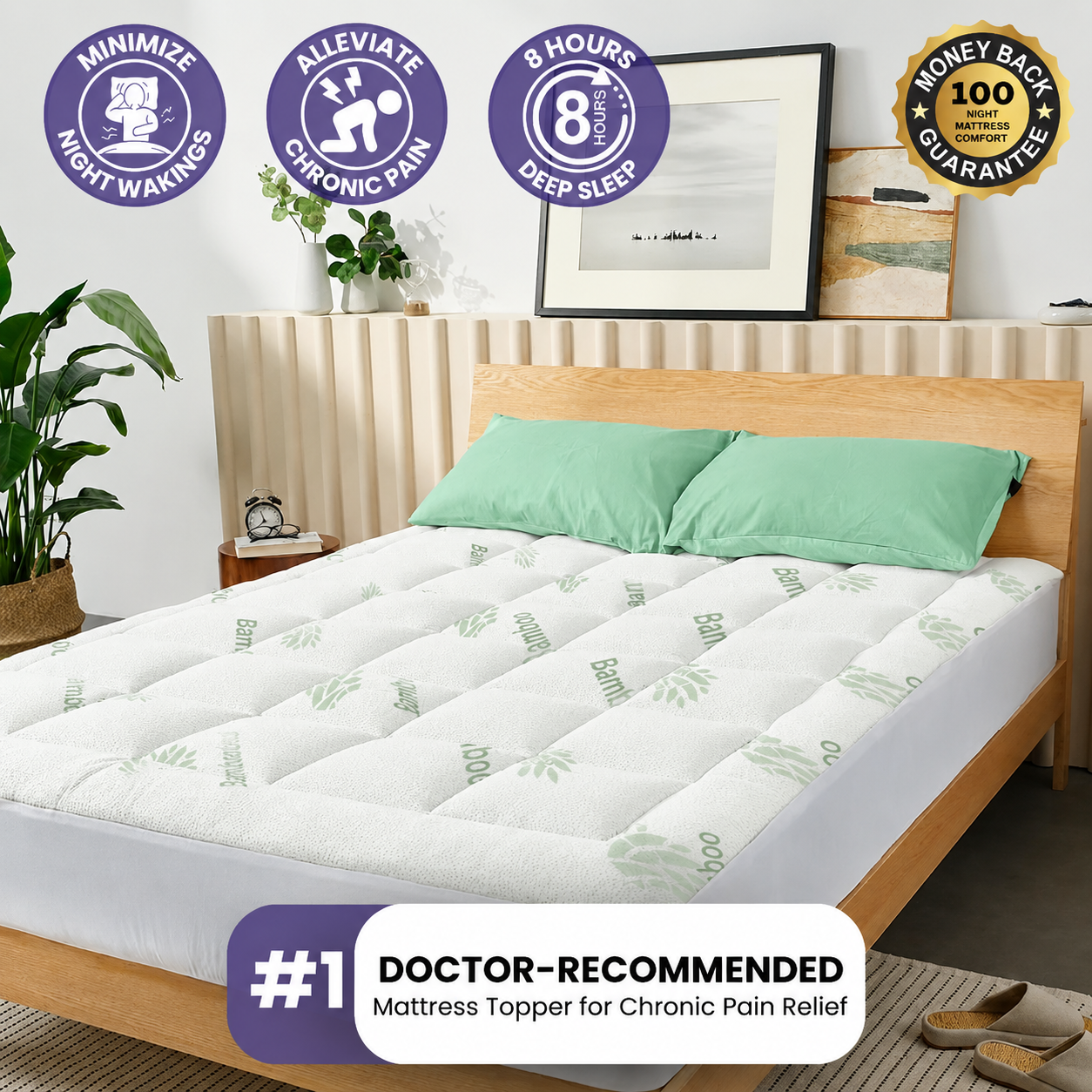 Reemox™ Bamboo Mattress Topper