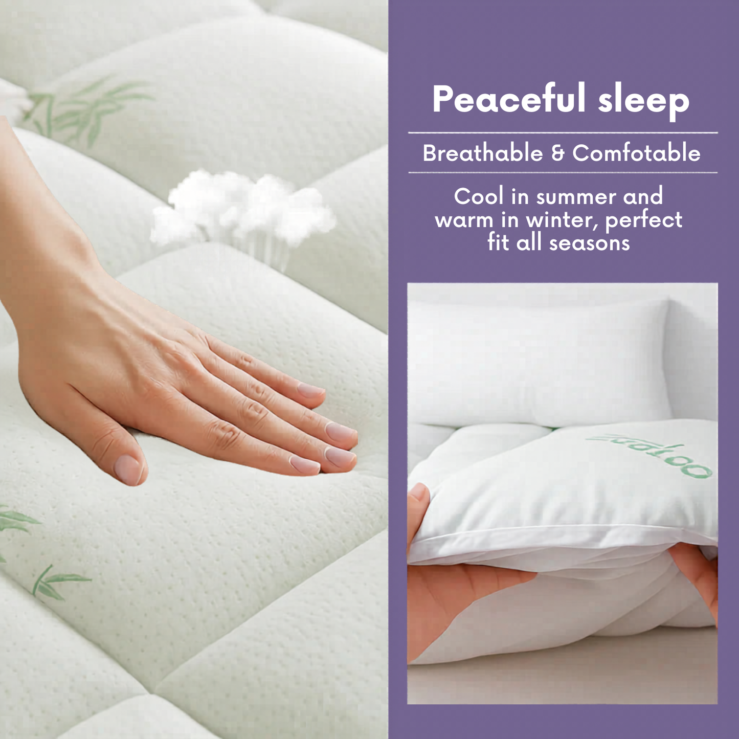 Reemox™ Bamboo Mattress Topper