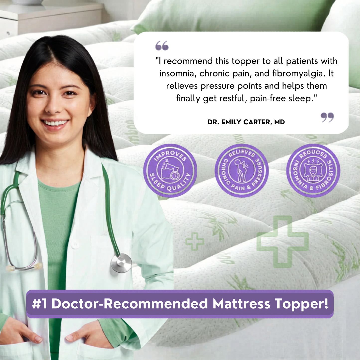 Reemox™ Bamboo Mattress Topper