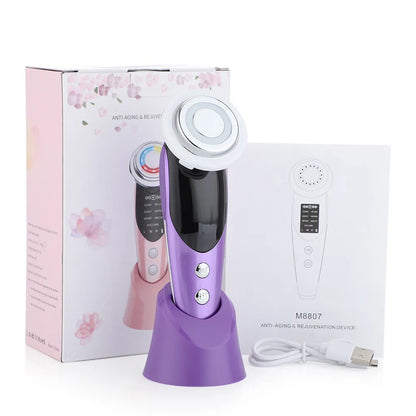 7 in 1 Face Massager RF Microcurrent Mesotherapy